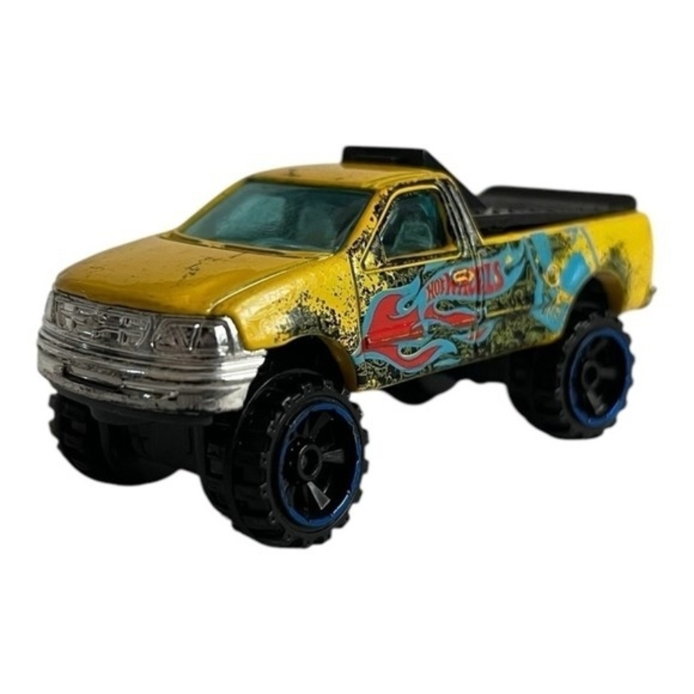Hot Wheels 1997 Ford F-150 Pickup Truck Yellow Die-Cast 1:64 Scale Collectible - Picture 2 of 4